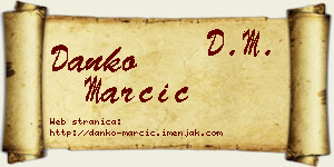 Danko Marčić vizit kartica